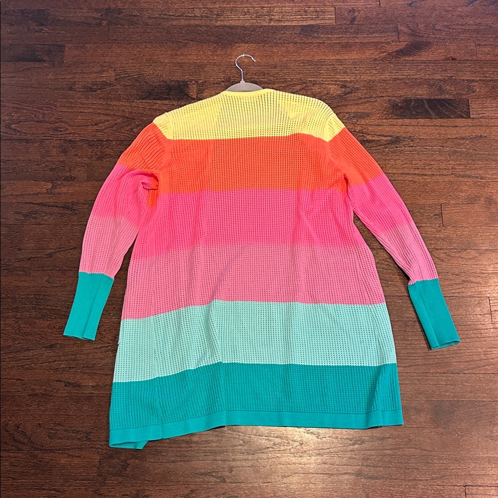 APNY Women’s Colorful Striped Cardigan Size Large - Picture 8 of 9